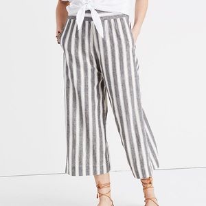 Madewell Huston Pull-On Crop Pants in Stripe